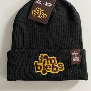Justin Bieber Tim Biebs limited edition beanie in black new